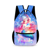 🧜♀️ Personalized Mermaid Backpack Set for Girls,Kids/Toddlers Bookbag for Kindergarten & Elementary